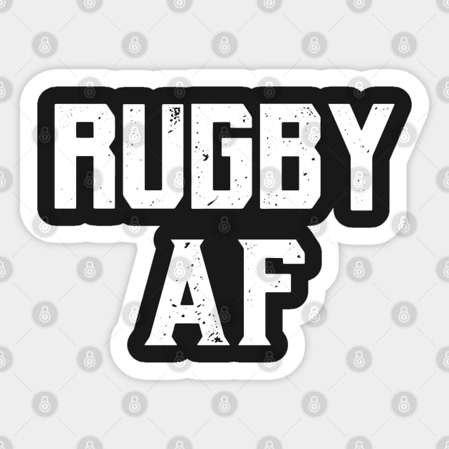 Rugby AF text Sticker by atomguy